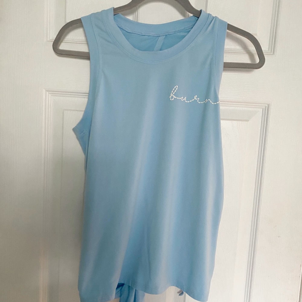 Burn Boot Camp tie in the back tank